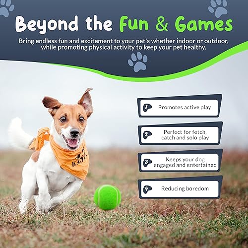 Miniatura 5 de Mini pelotas de tenis para perros de 1.5 pulgadas, sin chirridos, para razas pequeñas y cachorros, juguete interactivo extra pequeño para lanzador