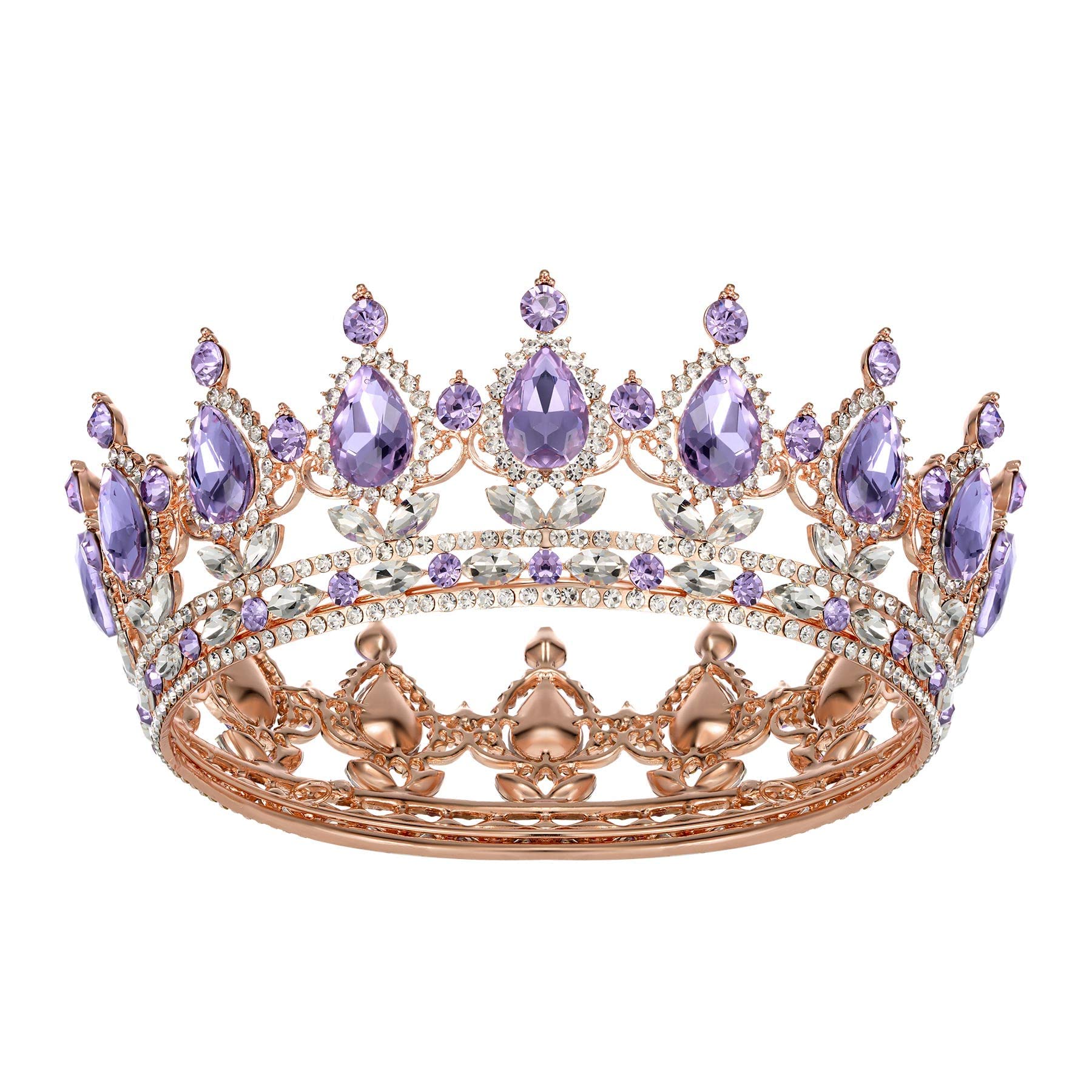 Kryształowa Tiara korony dla kobiet Vintage Royal Queen King Tiary korony damskie korowód diadem na studniówkę ozdoby do włosów dla nowożeńców kobiety biżuteria ślubna akcesoria, niebieski
