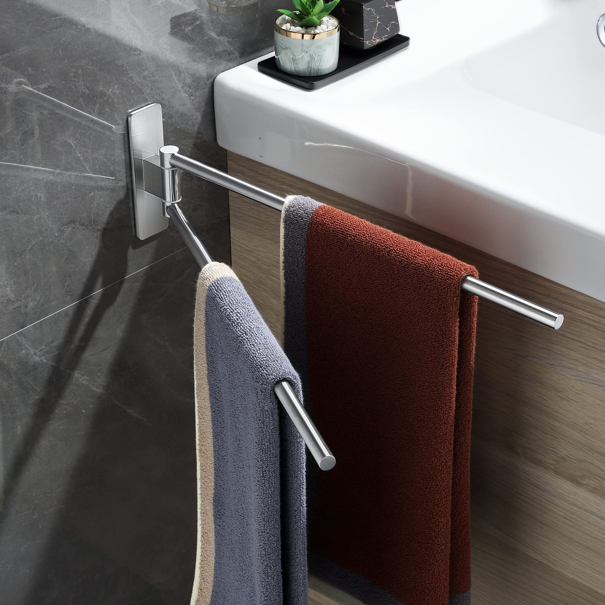 Gancio A Clip Per Strofinacci E Asciugamani - 4 Pezzi In Cotone E Metallo - Nero Per Cucina E Bagno