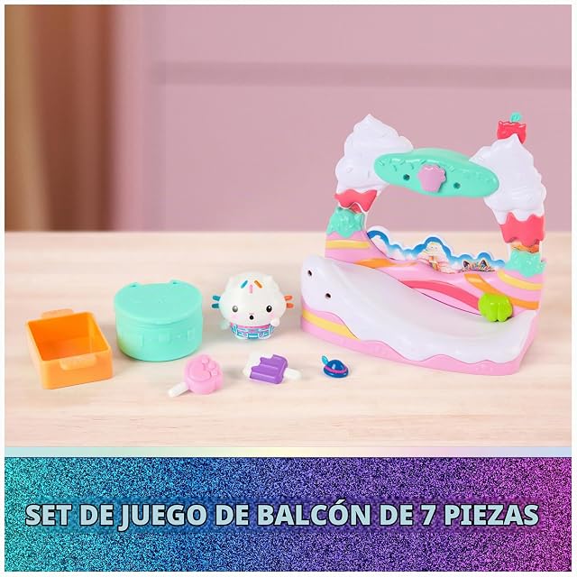 Foto 2 de 8 de Gabby's Dollhouse The Movie, juego de balcón de Cakey Cat Sweet Treat