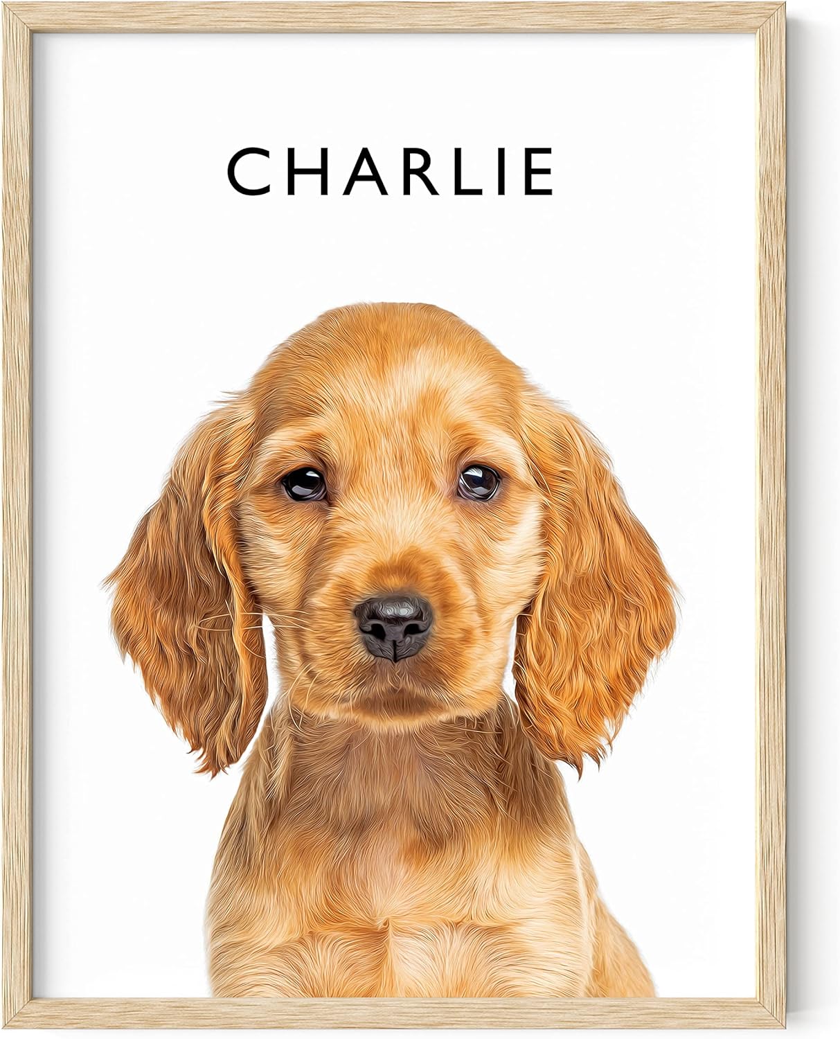 Haus and Hues Custom Pet Portrait Poster - Personalized Cat Dog Photo Prints, Upload Image for Unique Wall Art Decor