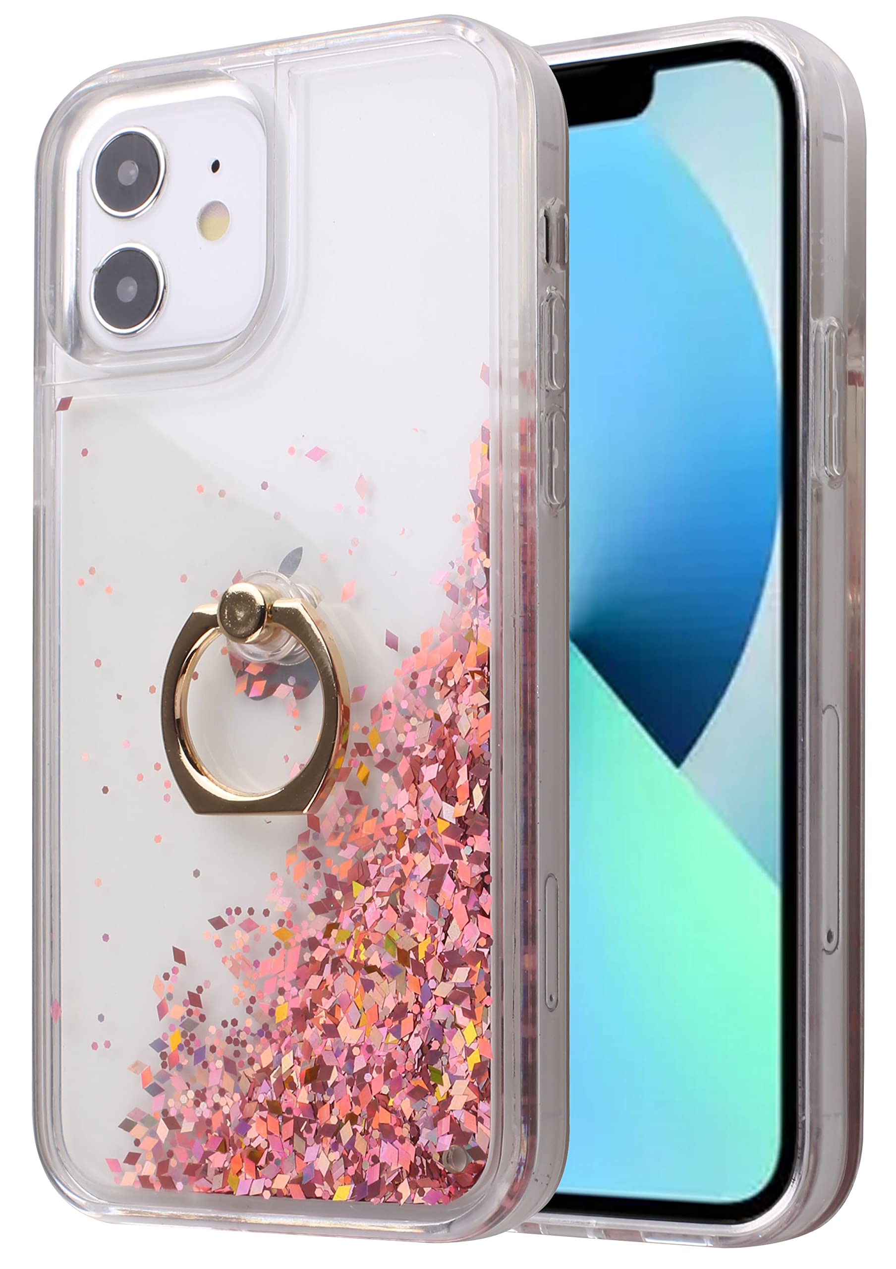 Amazon.com: Cheap Sunday for iPhone 12 Case Glitter Liquid, Cute Women Bling  Moving Liquid Floating Sparkle Colorful Glitter Waterfall Slim Thin  Protective Phone Cases with Ring Stand (Pink ip12) : Cell Phones