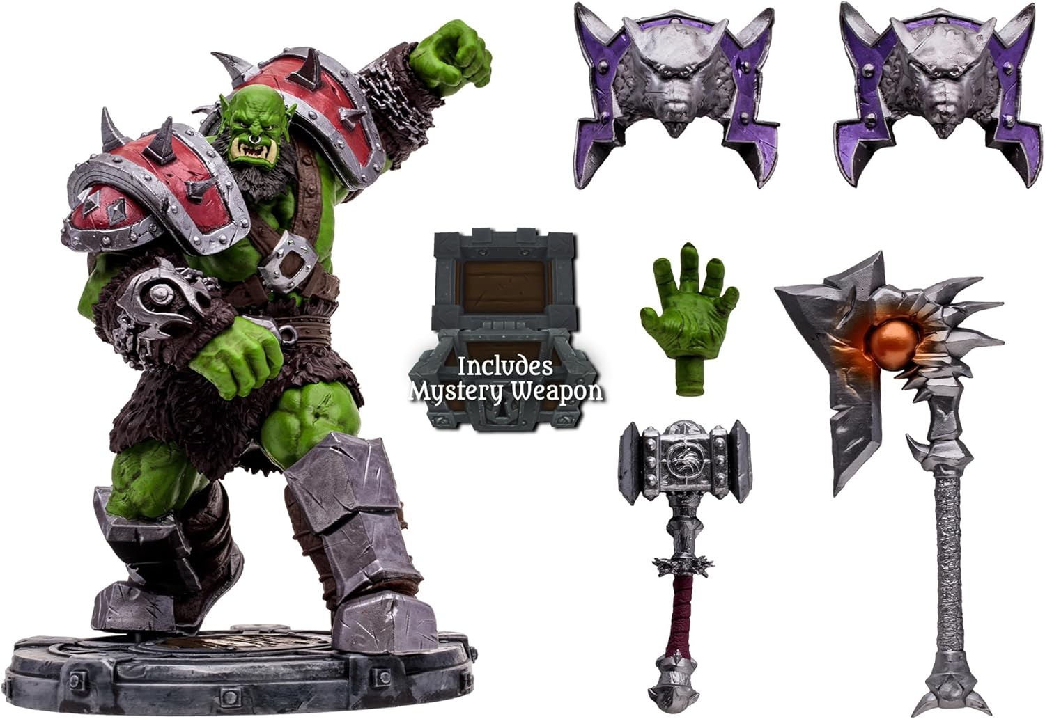 McFarlane Toys - World of Warcraft Orc: Warrior/Shaman (Common) 1:12 Scale Posed Figure
