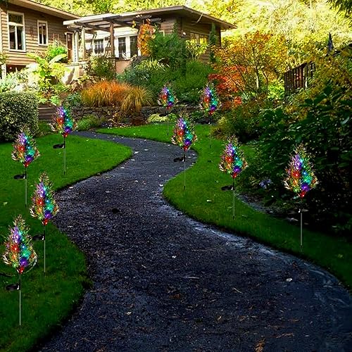 Miniatura 4 de Xugenxes 2 luces solares de estaca para árbol de Navidad, luz de decoración de energía solar al aire libre, impermeable, luces LED de estaca para