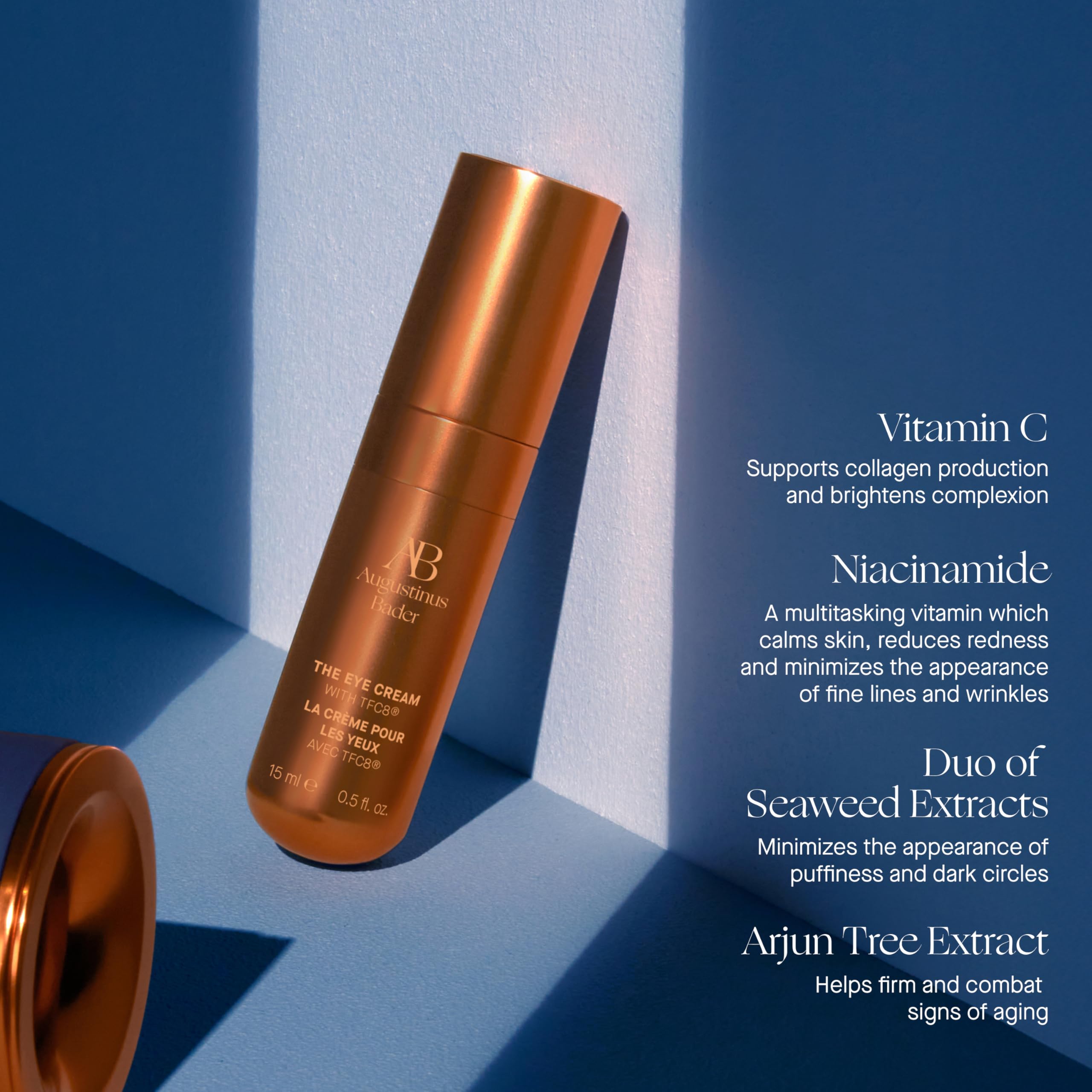Augustinus Bader The Eye Cream – Luxury Hydrating Anti-Aging Eye Treatment – Firms, Brightens & Reduces Puffiness and Fine Lines – Refill Only (No Base) – 15 ml / 0.5 fl oz