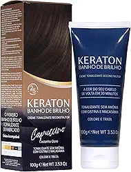 Keraton Tonalizante Banho de brilho 100g Capuccino Castanho Claro