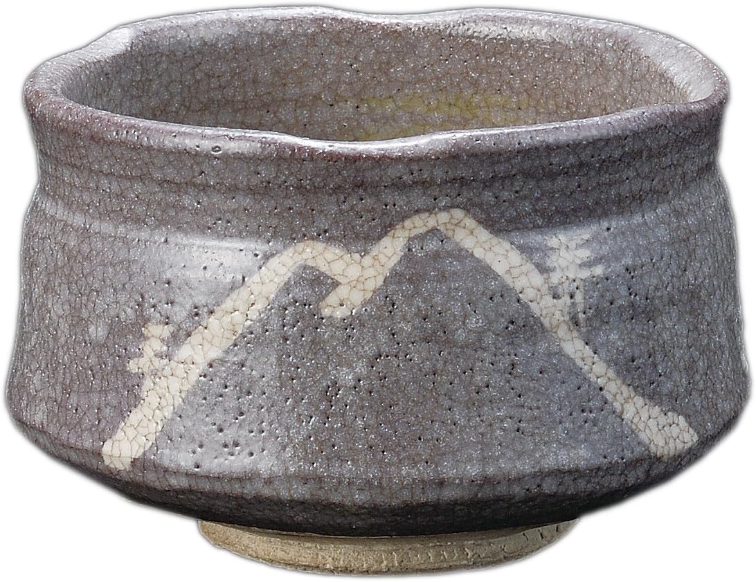 Gold five Ushino Tea Bowl (Harususakusakusa) 4.5 x 3.3 inches (11.5 x 8.5 cm), Wooden Box, Made in Japan