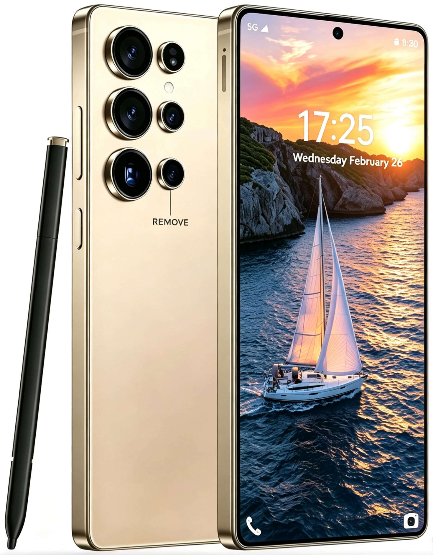 C25 Ultra Phone 8GB+256GB Unlocled Phones 6.8" HD 120Hz Display