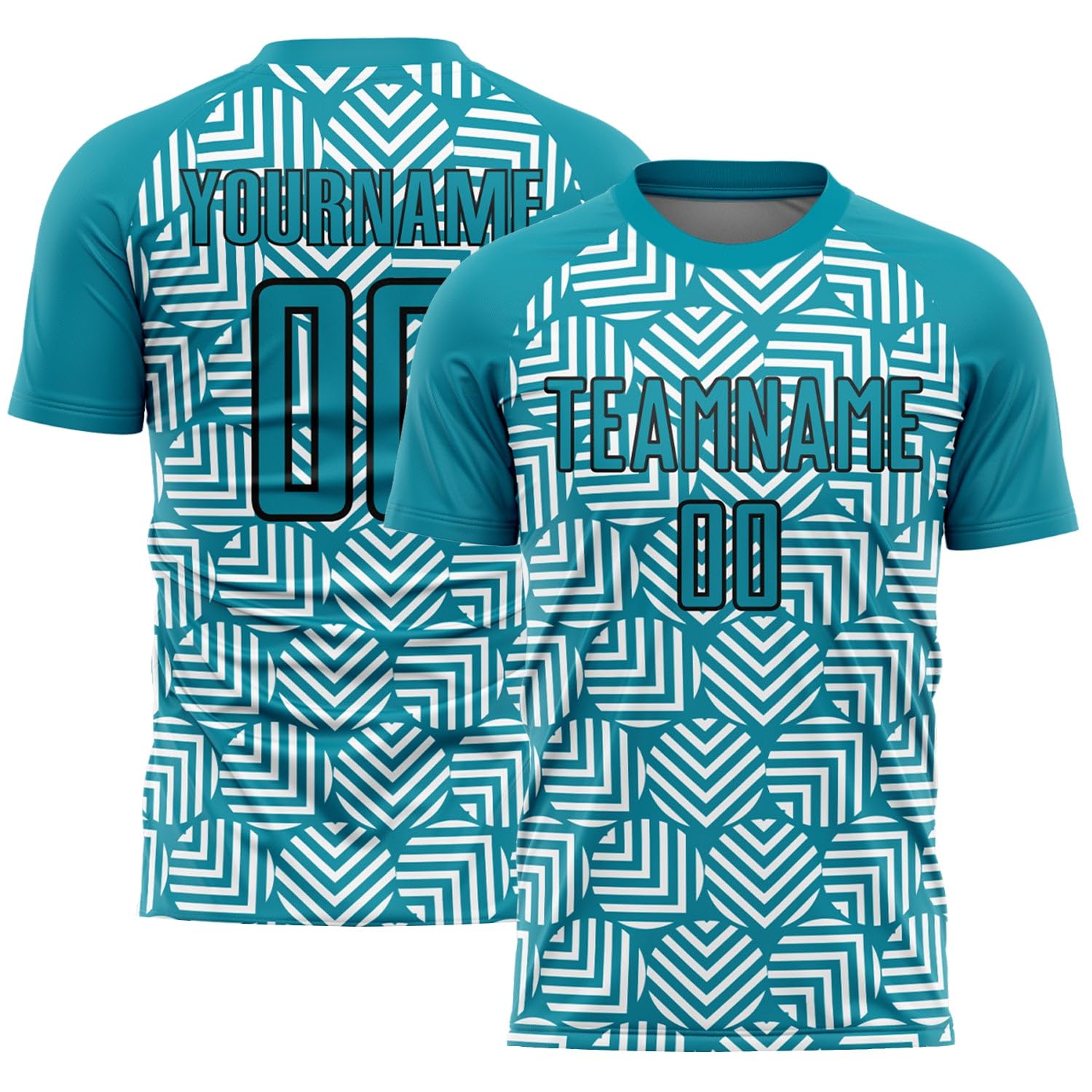 Generic Custom Soccer Jerseys for Men Women Kids Youth, Teal and Black Personalized Soccer Jersey Printed Name Number Logo Mens Clothing