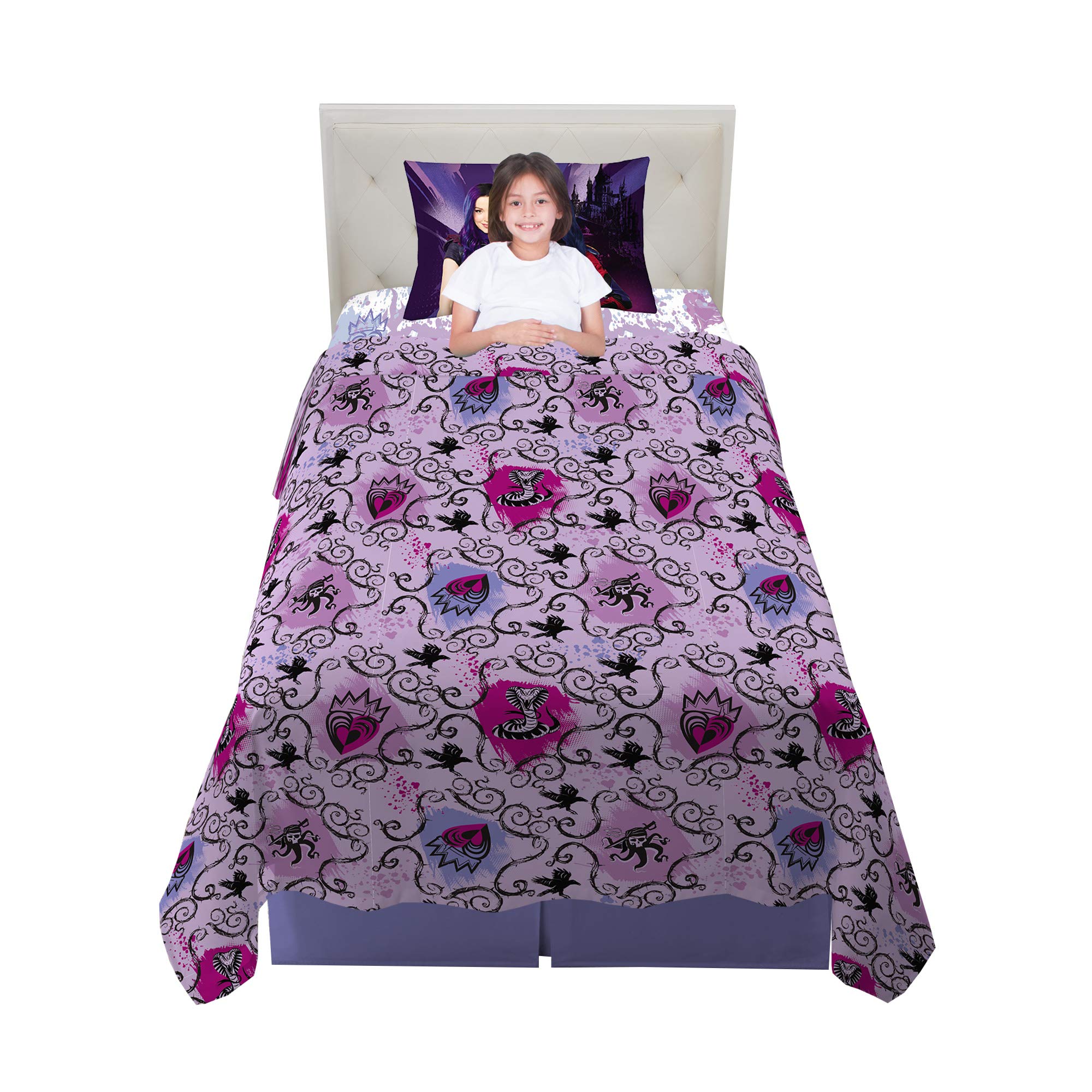 Franco Kids Bedding Super Soft Microfiber Sheet Set, 3 Piece Twin Size, Disney Descendants 3