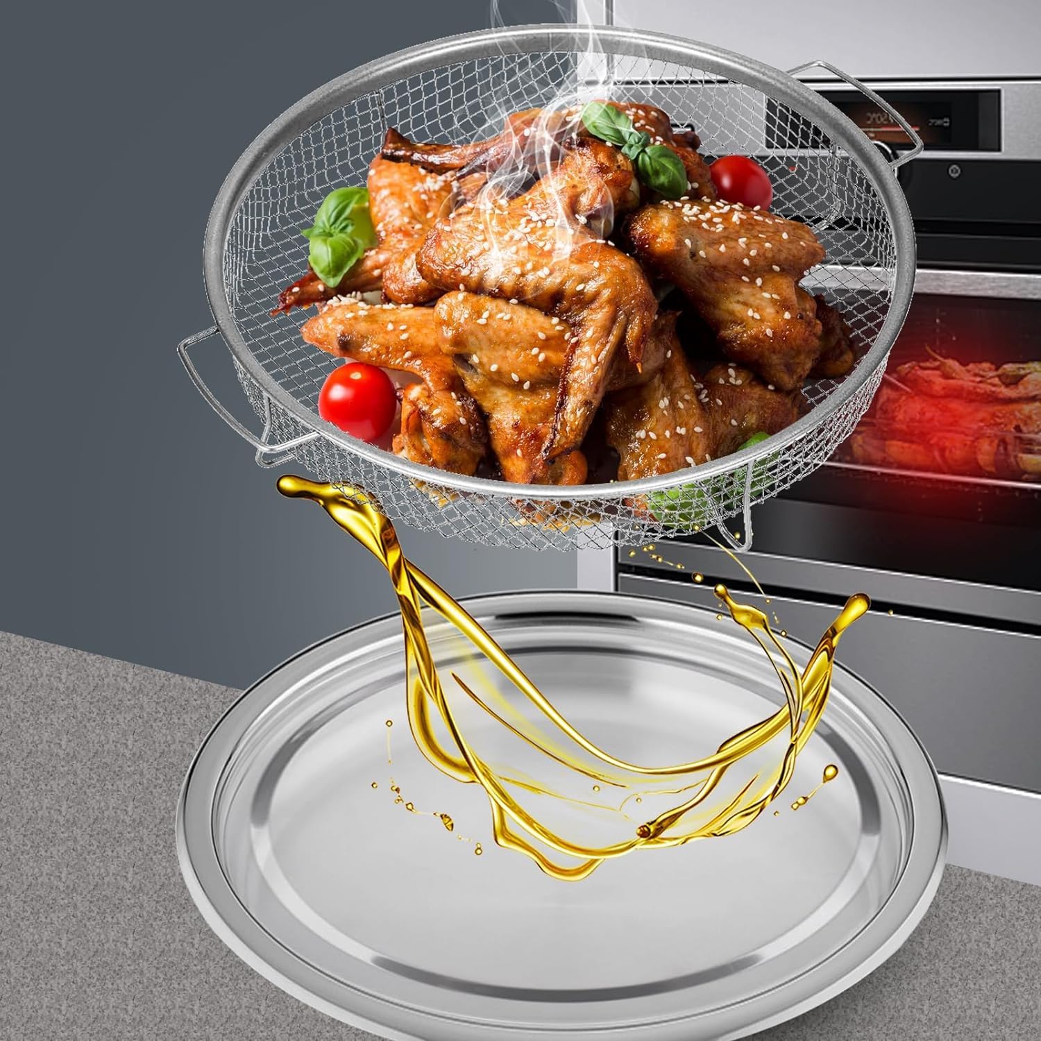 Bandeja Rectangular Para Horno Freidora Aire WDOplteas Revestimientos Silicona Antiadherente | Bodega Aurrera En Línea