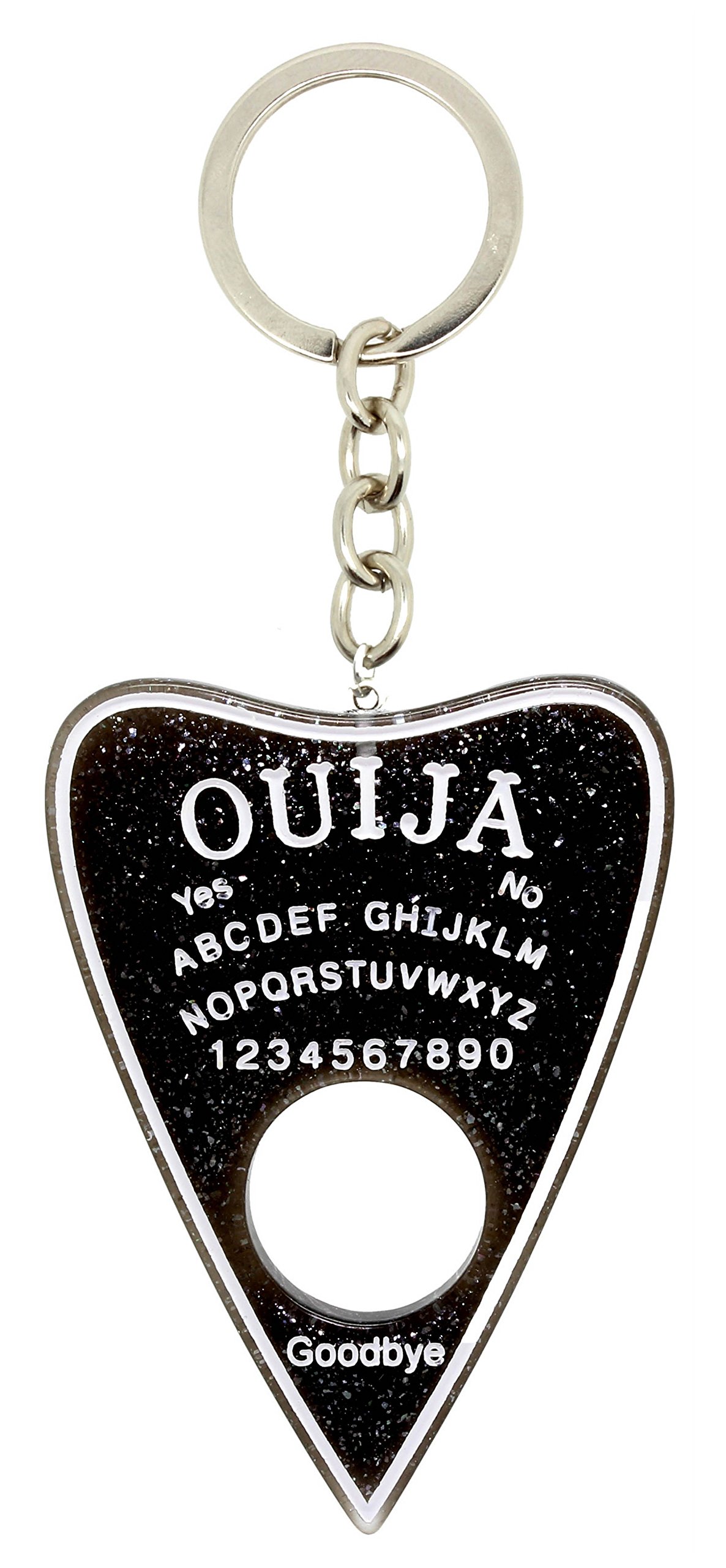 bluebubbleBLACK MAGIC Black Glitter Ouija Board Pointer Keyring on Gift Card
