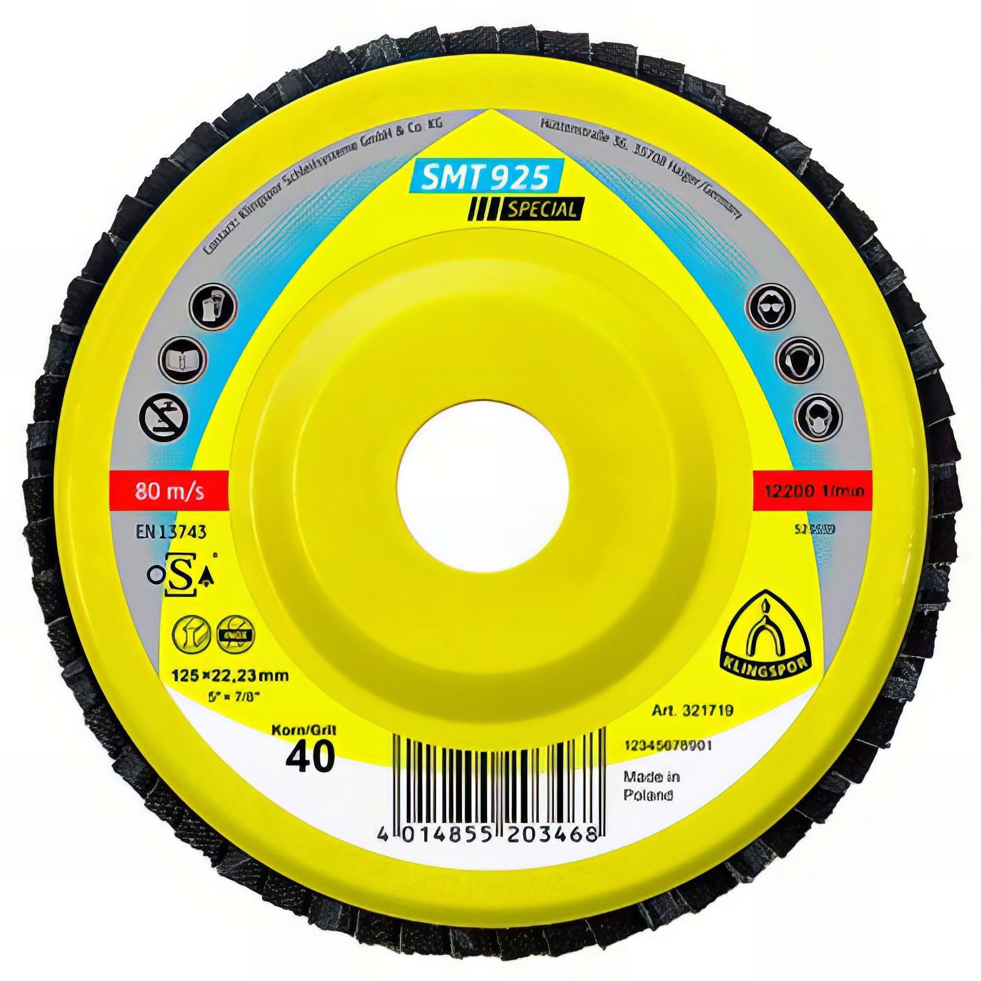 321667 SMT 925 talerz do ścierania 180 x 22,23 mm ziarno 24 prosty (zawartość: 5)