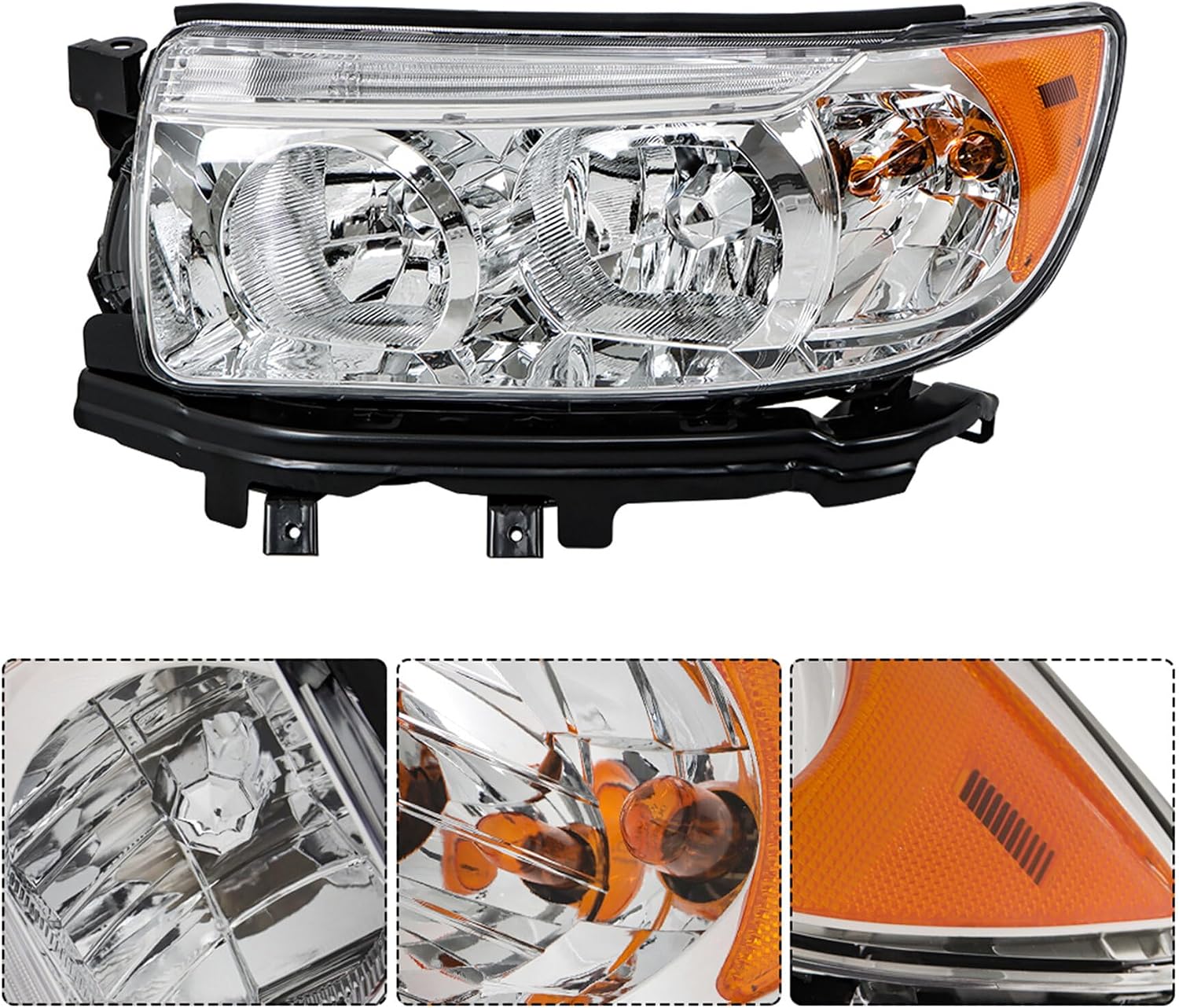 WFLNHB Headlight Assembly Replacement for Subaru Forester 2006-2008 Halogen Headlights Set Driver Side 84001SA471