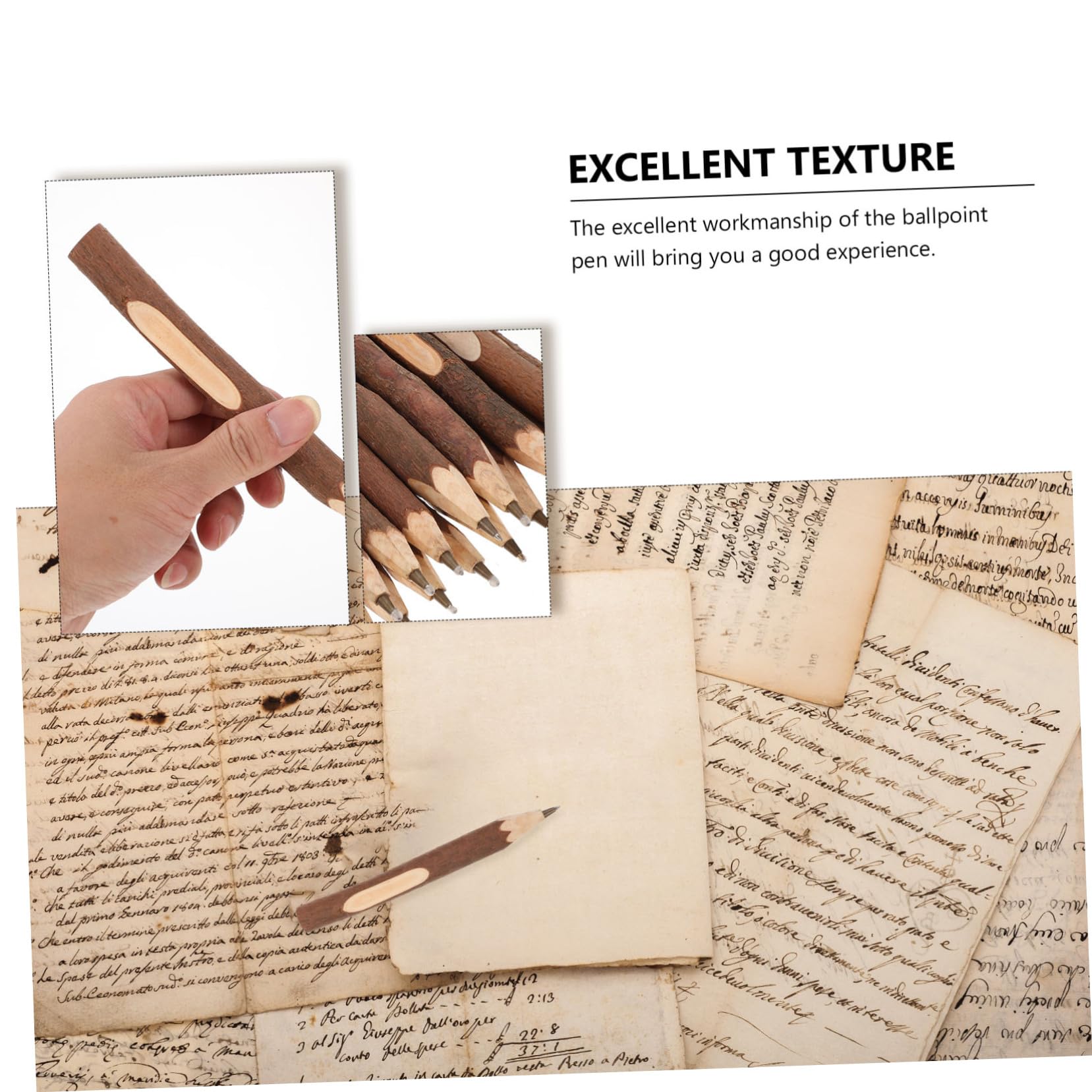 80 Pièces Stylo à bille Brindille stylos bille crayon bille stylo fantaisie stylo à bille pratique surligneur des stylos stylo à bille domestique stylo d'écriture pratique en bois