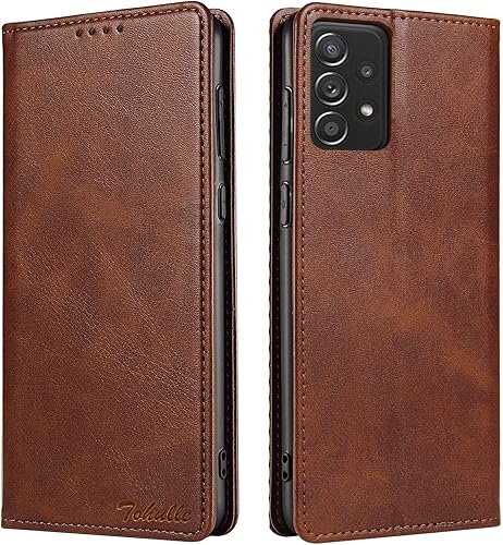 Funda para Samsung Galaxy A53, Funda De Cuero PU Premium Billetera Con Titular De La Tarjeta Kickstand Cierre Magnético Incorporado Flip Folio
