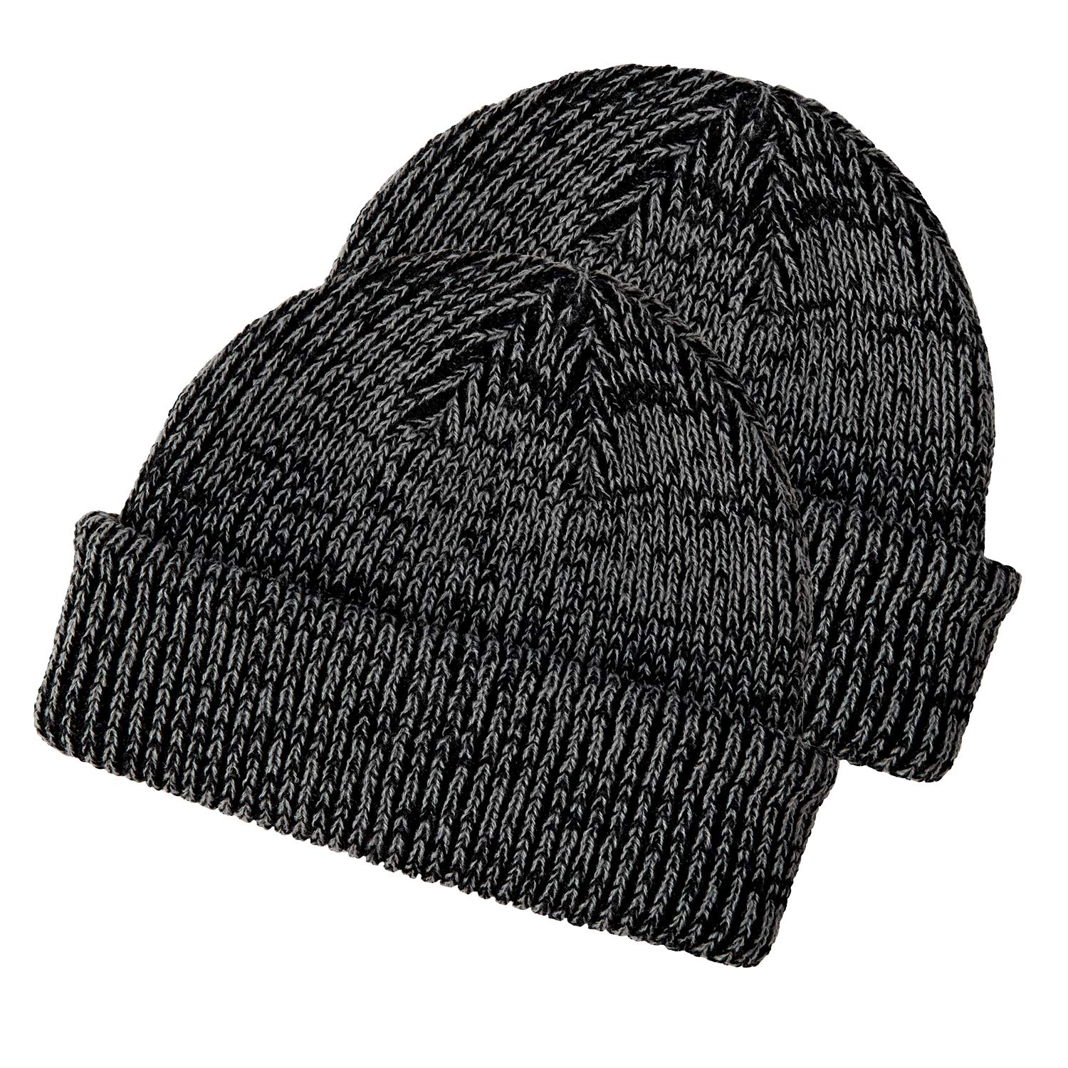 Marky G Apparel unisex-adult Ribbed Marled Beanie (2 Pack)-BA524 Beanie Hat