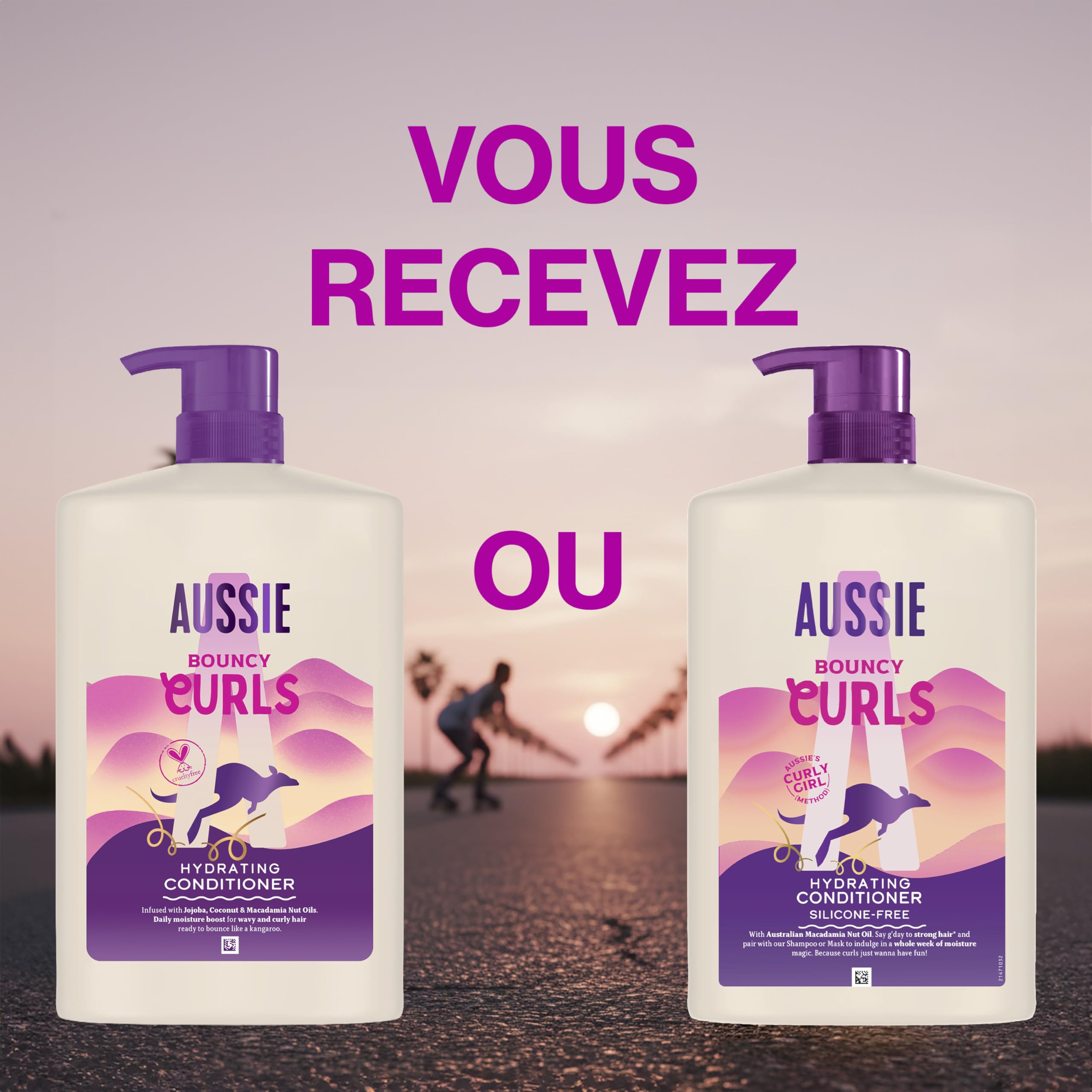 Aussie Bouncy Curls Après-Shampooing Hydratant 1000ml, Boost Hydratant Quotidien Pour Cheveux Bouclés et Ondulés, Avec Huiles de Jojoba, Coco et Macadamia, Ne Alourdit Pas, Végane