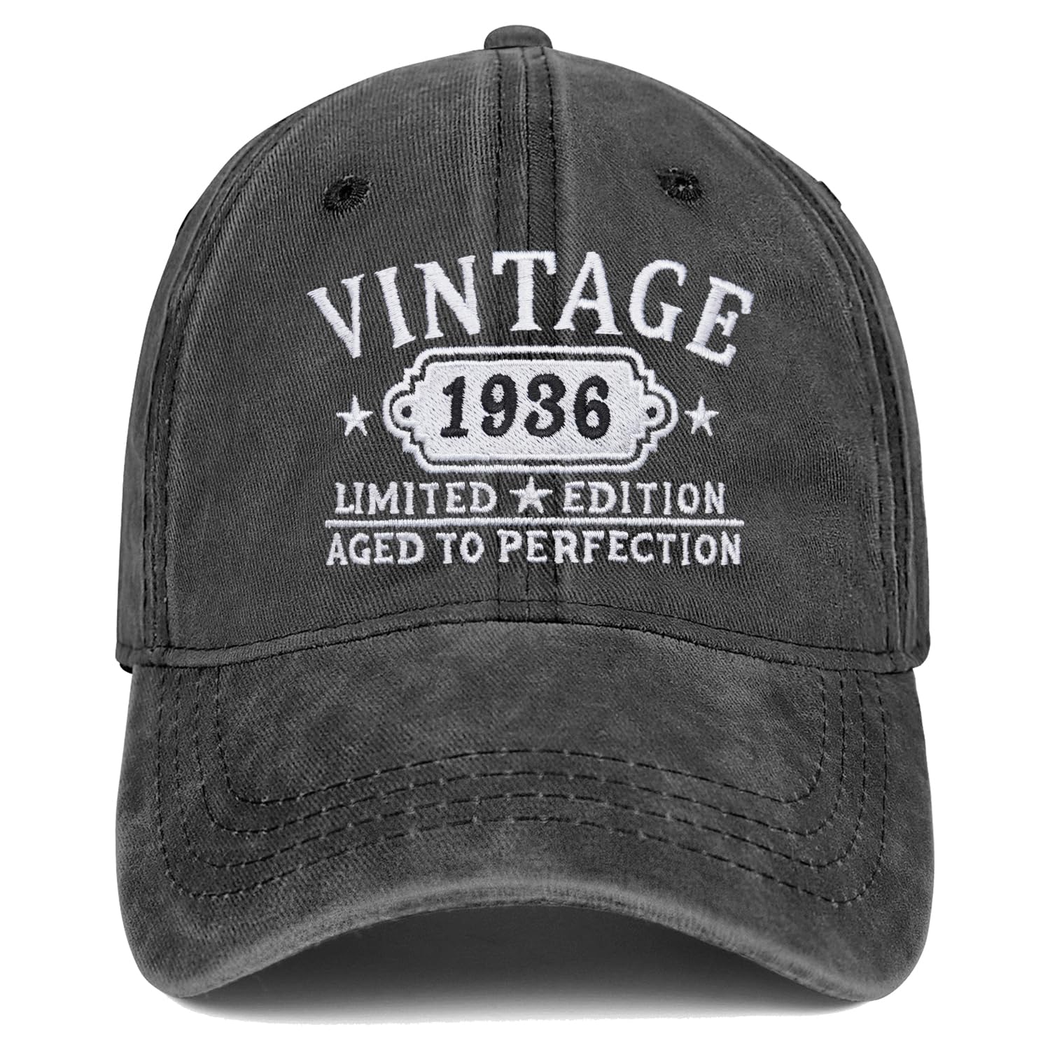 90th Birthday Gifts for Women Man Vintage 1935 Hat Embroidered Black Baseball Cap