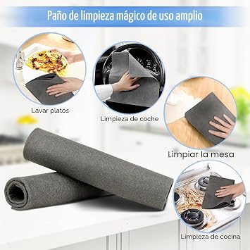 Magic Cleaning Microfibre Cloths 12 Pieces Kitchen Cloths 30 x 30 cm Reusable Microfibre Cloth Glasses for Cleaning Car Window Kitchen Glass Bathroom