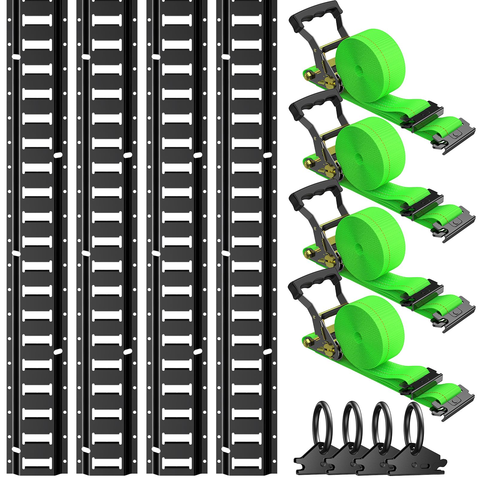 Trekassy 8ft E Track Rail Kit with Straps
