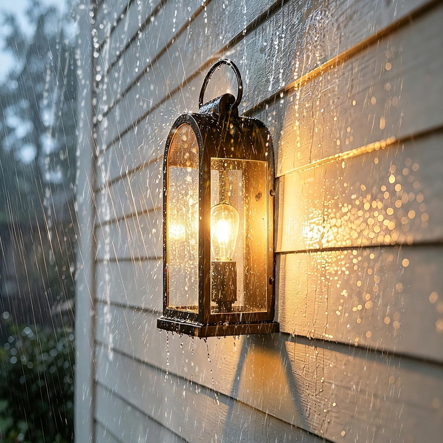 15" Outdoor Wall Lights Rustic Porch Light Bronze Exterior Lighting Fixture