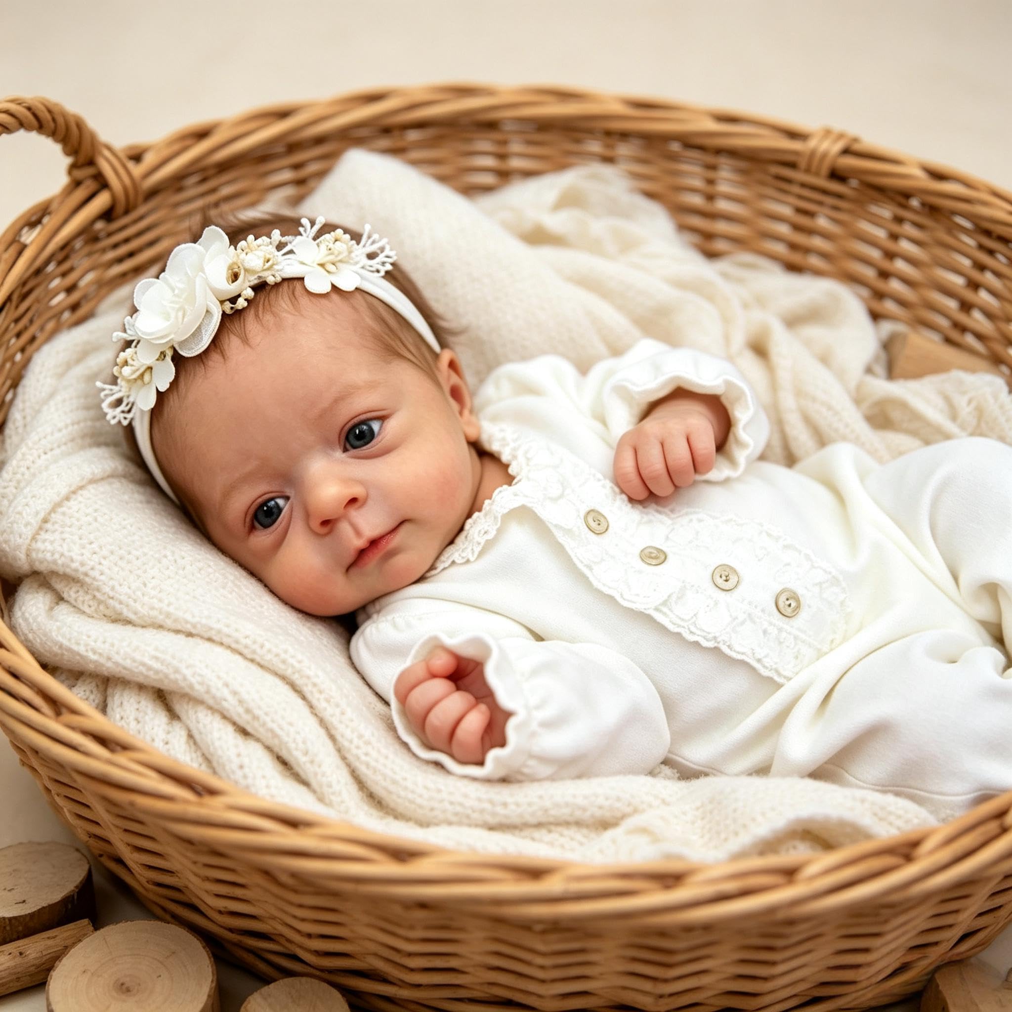 RXDOLL Reborn Baby Vollsilikon Lebensecht Mädchen-48cm Reborn Puppe Mit Haaren, Babypuppen Wie Echt, Lebensechte Babypuppen, Reborn Puppen, 3D-Haut Puppen, Baby Doll für Mädchen 3+