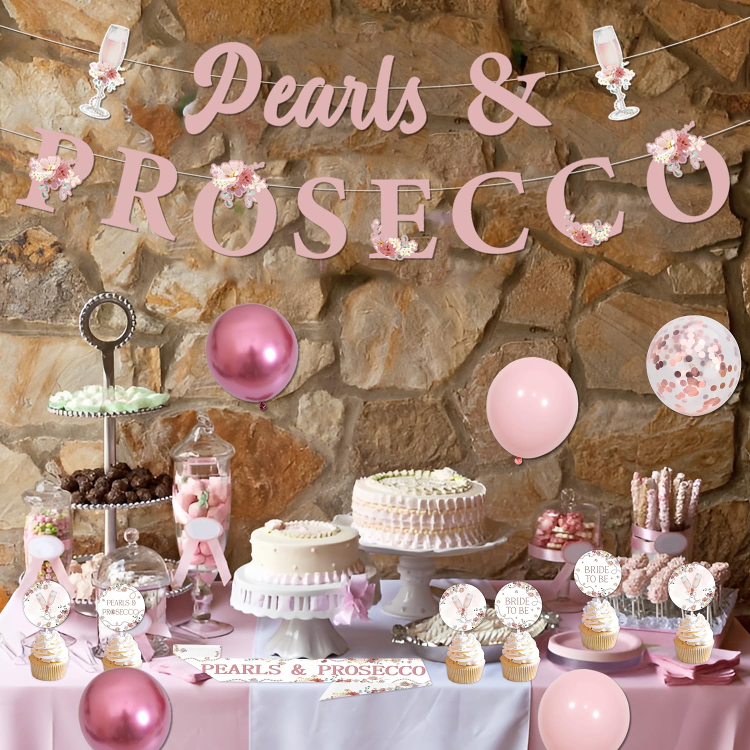 Wedding Confetti For Tables Fangleland 200Pcs Pearls \u0026 Prosecco Theme Bridal  Shower Confetti, Double Sided Pearls Champagne Diamond Ring Table Scatters  For Bachelorette Wedding Engagement Party Decorations Supplies Engagement  Confetti, image size:1500x1500