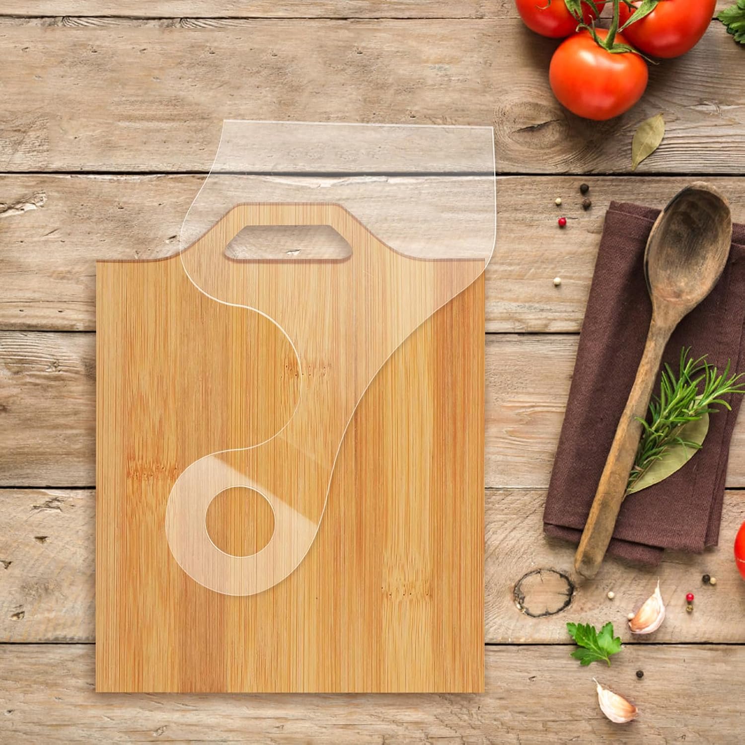 DOITOOL Acrylic Router Template for Cutting Board Handle Charcuterie Board Pattern Stencil Woodworking Guide Tool for Kitchen Cutting