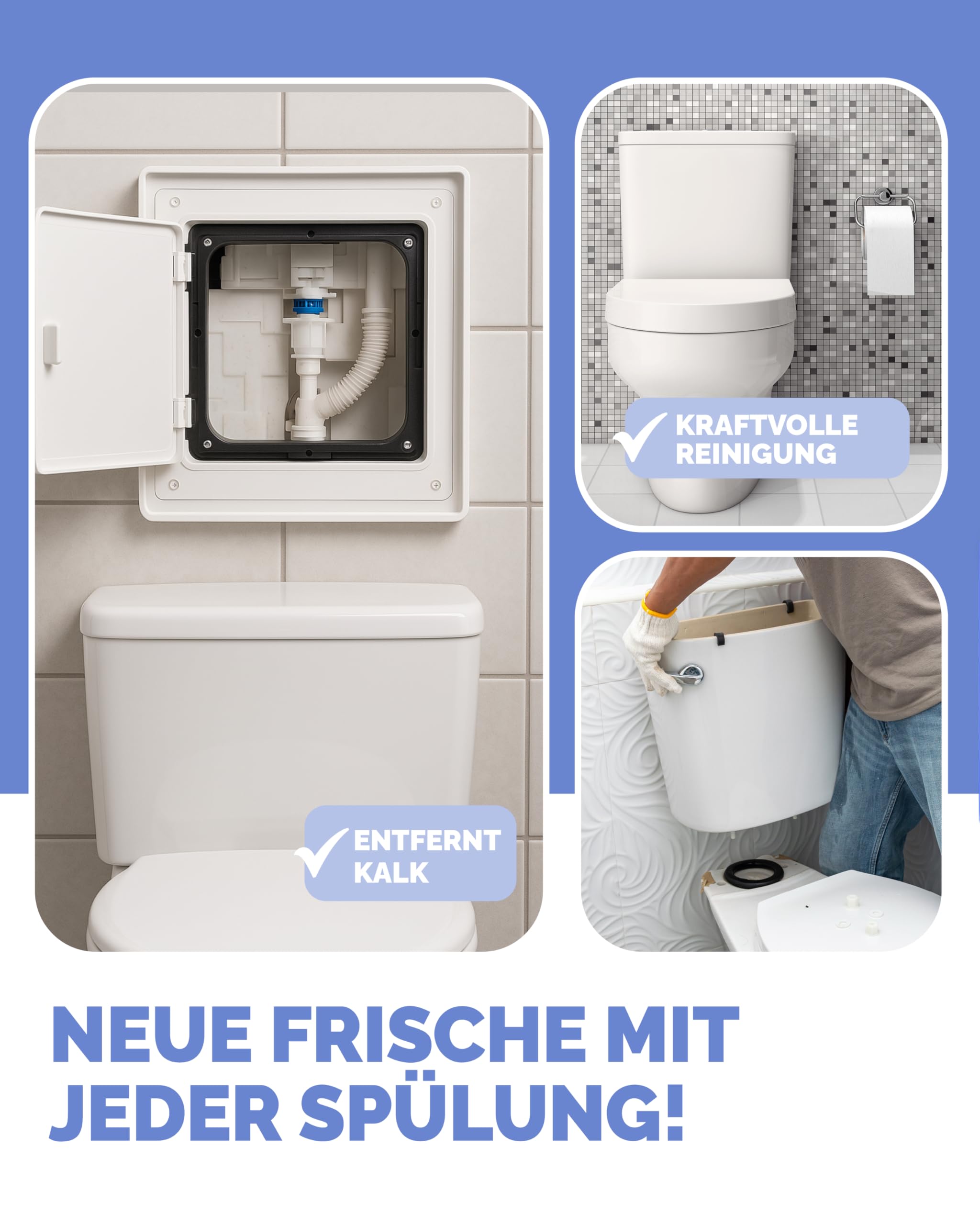 Optimal Products 5 Liter Spülkasten Entkalker mit Express-Wirkung nach 30 Minuten, 2 in 1 - Löst Kalk und reinigt den WC-Spülkasten