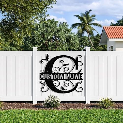 Custom Metal Signs Metal Name Sign Metal Wall Art Split Letter Monogram Wall Decor Metal Wall Art Last Name Sign Family Name Sign Personalized