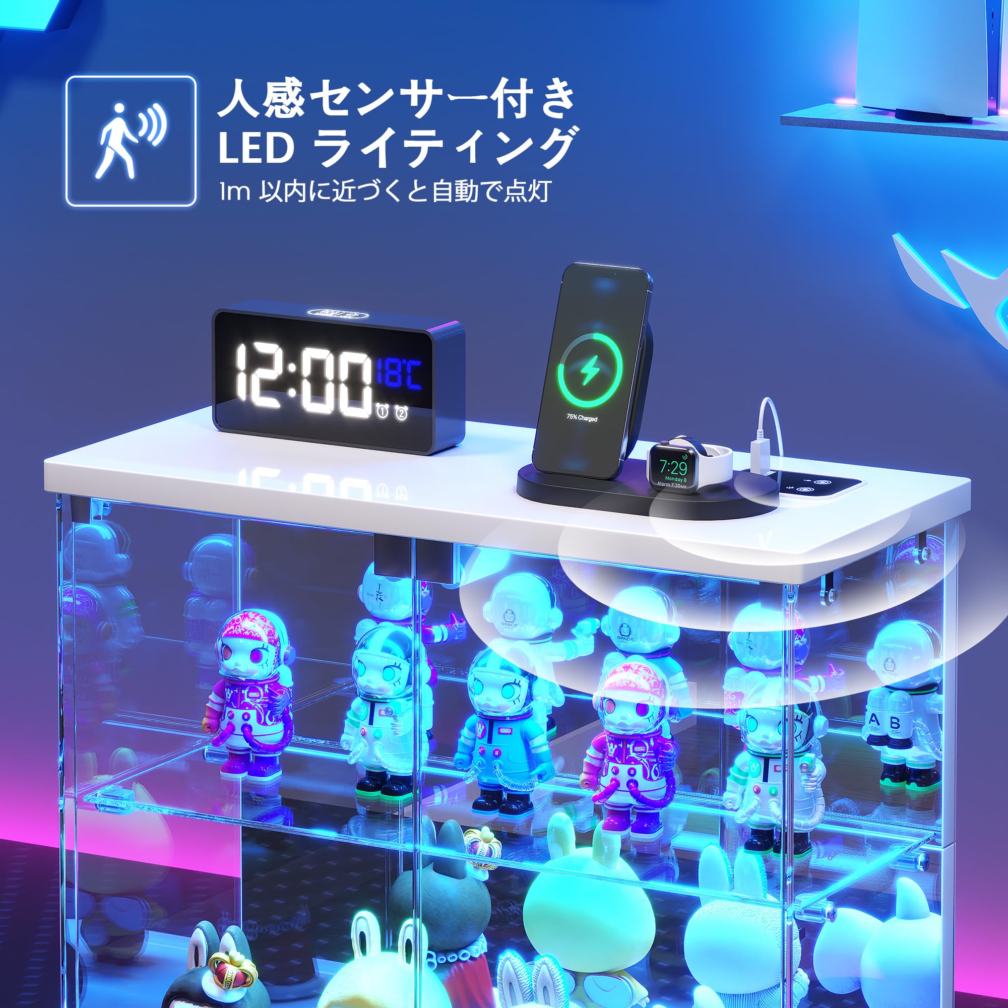 Amazon.co.jp: Lvifur 縦18cm x 横40cm x 高さ35cm ガラスフィギュア