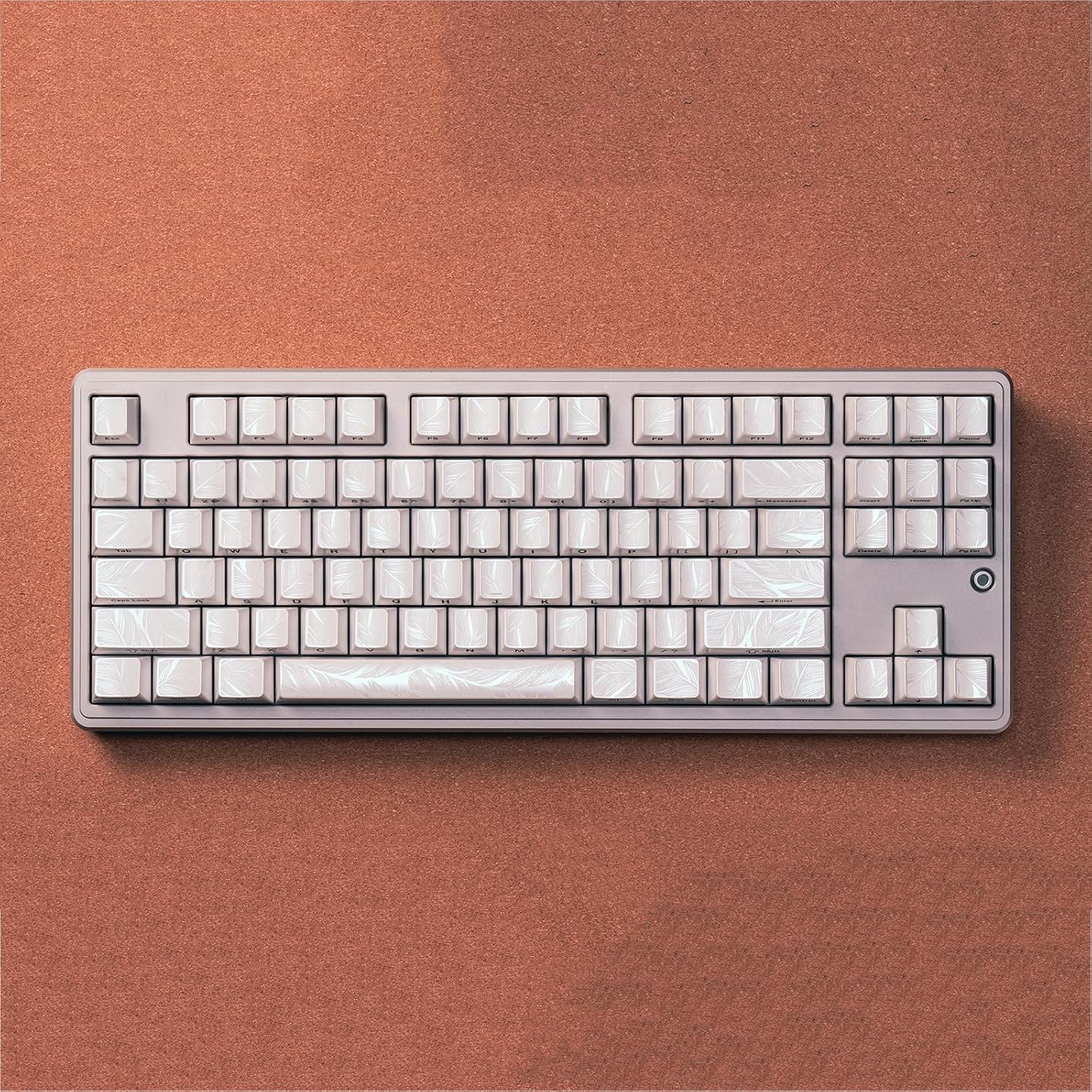 119 Key PBT Dye Sub Cherry Profile Feather Keycaps - Side Print Keycaps Set