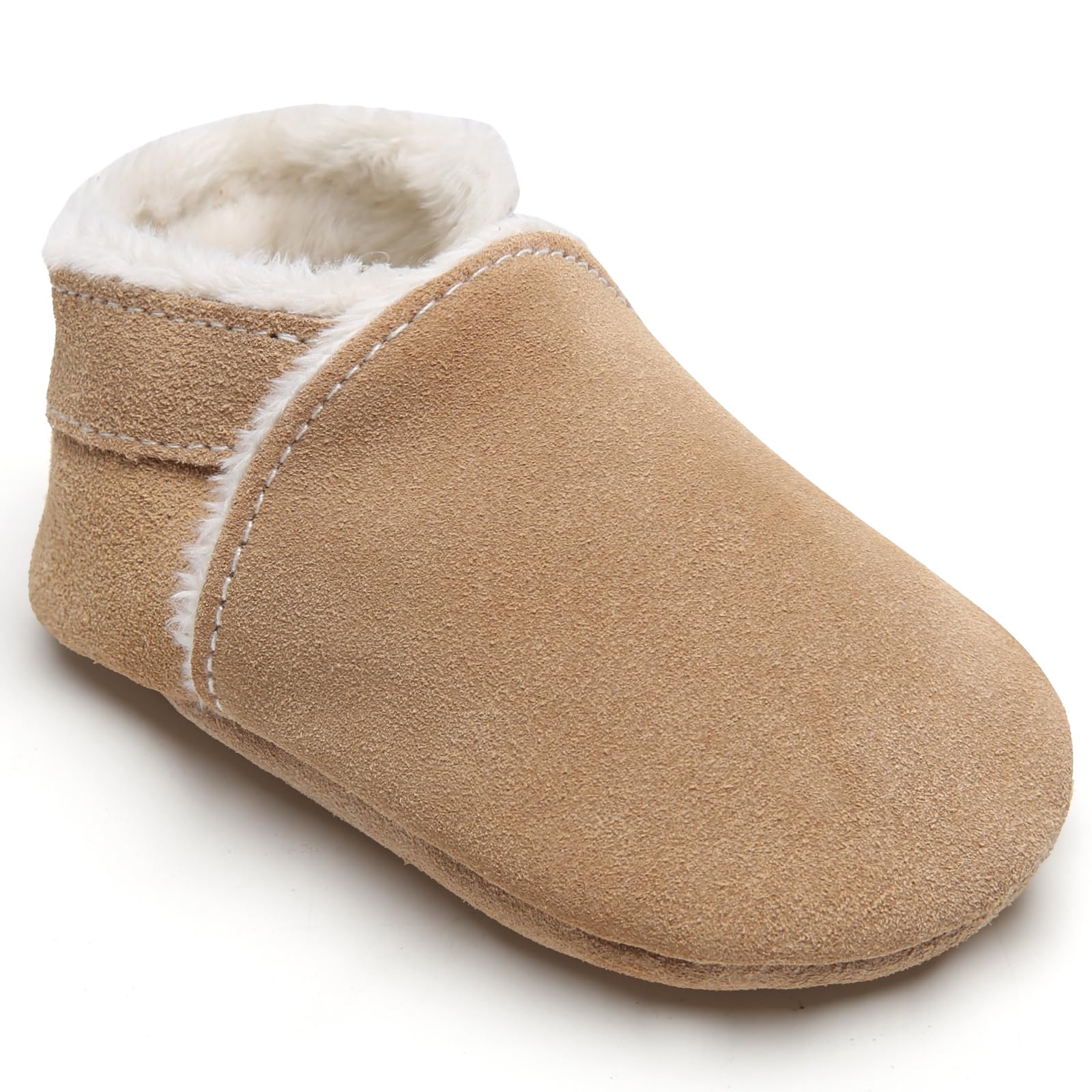 IceUnicorn Chausson Cuir Bébé Hiver Chausson Bebe Fourré Peluche Chaude Chausson Cuir Souple Bébé Fille Garçon Pantoufles Bebe