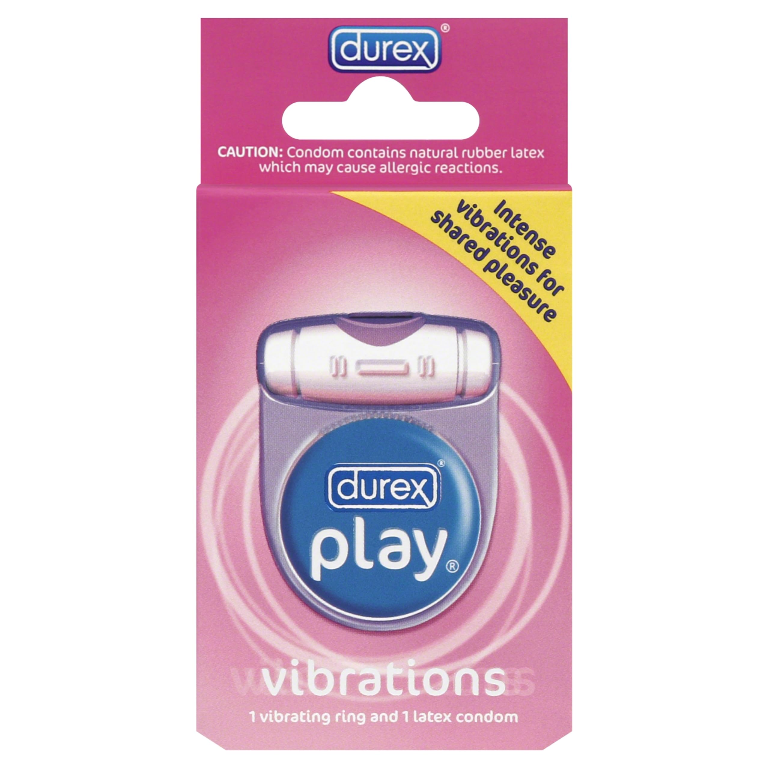 Amazon.com: Durex Anillo de placer vibratorio Play  Vibraciones sensuales  para ayudar a mejorar el placer y la satisfaccin de ambos socios  Batera  y preservativo incluidos  Resistente al agua :