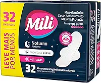 Mili Absorvente Noturno Suave c/abas – 32 unidades