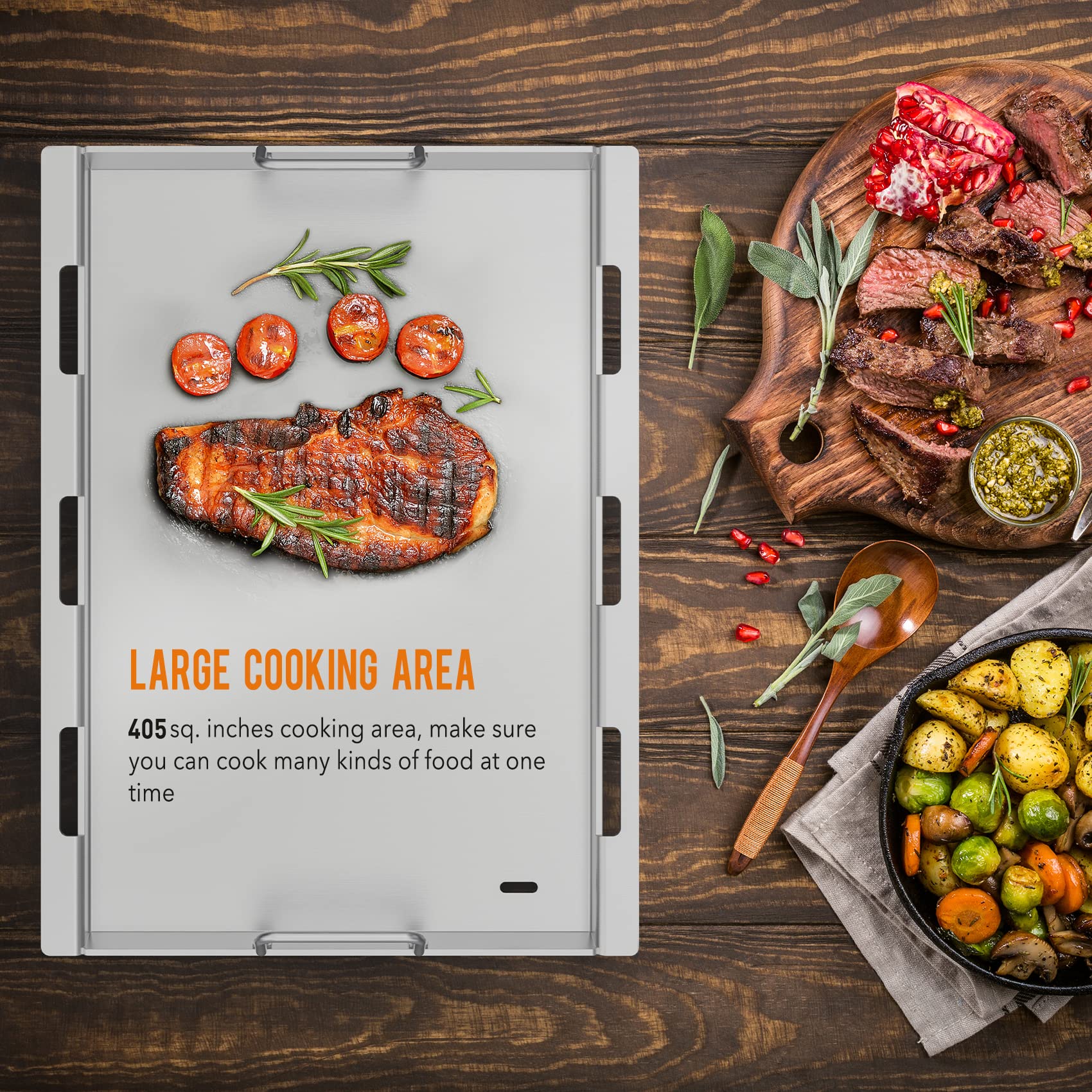 Onlyfire Plaque de Cuisson en Acier Inoxydable, BBQ Plancha pour Weber Spirit I, II & II 300 Series Gas Grills, Pièces de Rechange pour Gril Universel pour Weber Spirit S-310 S-320 E-310 E-320