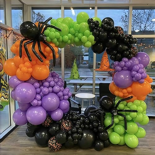 Miniatura 11 de Globos de aluminio de Halloween, juego de pancartas de globo negro para fiesta, kit de banderines de letras de Mylar de 16 pulgadas para decoración