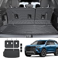 JOULARISE TPE Cargo Mat & Backrest Mats for 2024-2026 Chevy Traverse & 2025-2026 Buick Enclave - All-Weather 7/8 Seat Trunk Liner