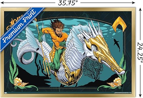 Miniatura 84 de Trends International DC Comics Movie Aquaman y el Reino Perdido - Póster de pared con ilustración de Aquaman, 14.72 x 22.37 pulgadas, versión