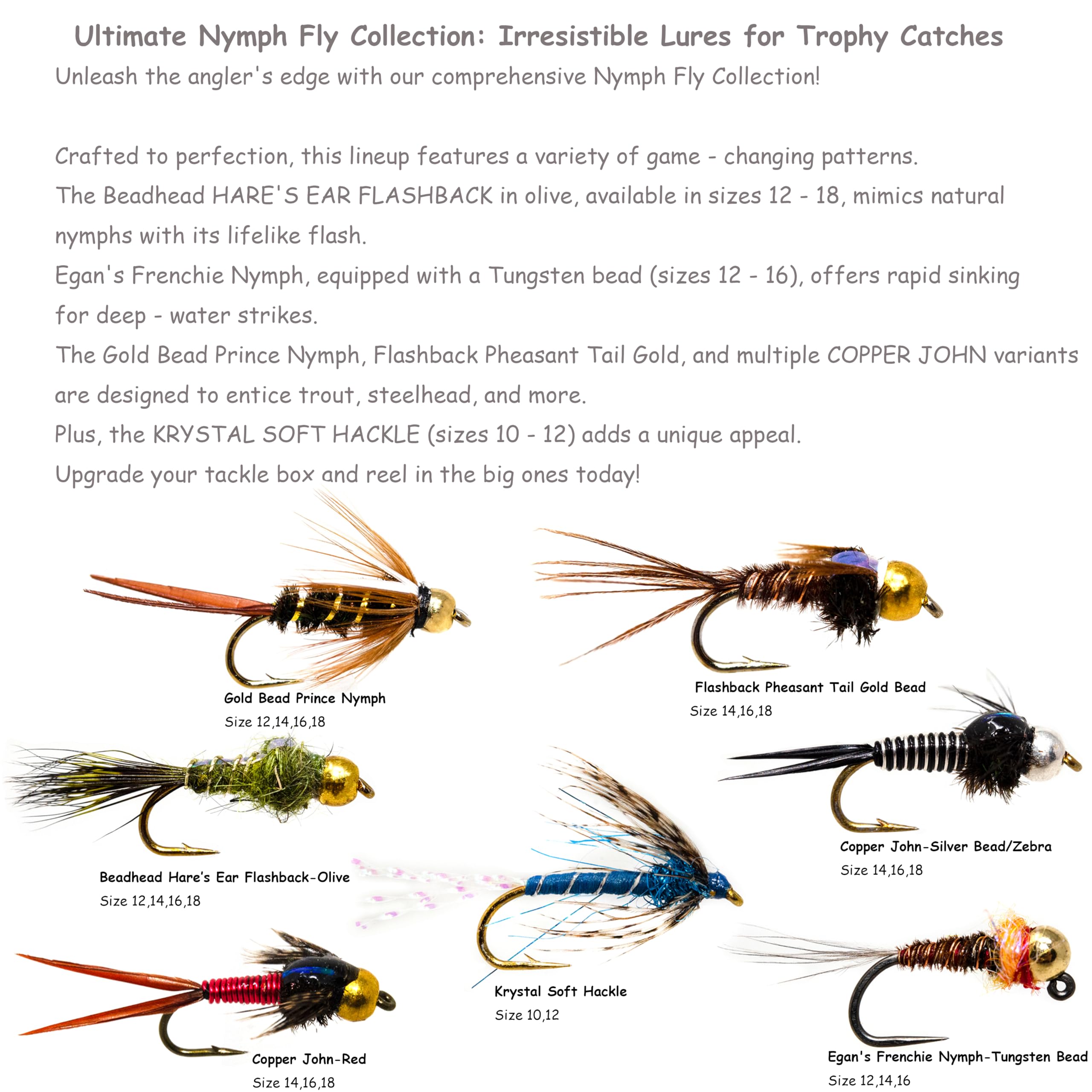 Outdoor Planet Premium Fly Fishing Flies Assortment | Waterproof Fly Box | Dry, Wet, Nymphs, Streamers, Wooly Buggers, Hopper, Caddis | Trout, Steelhead, Bass Fishing Lure Set
