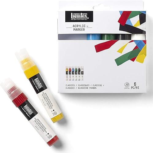 Miniatura 2 de Liquitex, set de 6 marcadores anchos para pintura profesional.