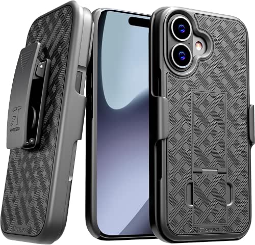 Designed for iPhone 17 Case with Belt Clip Holster