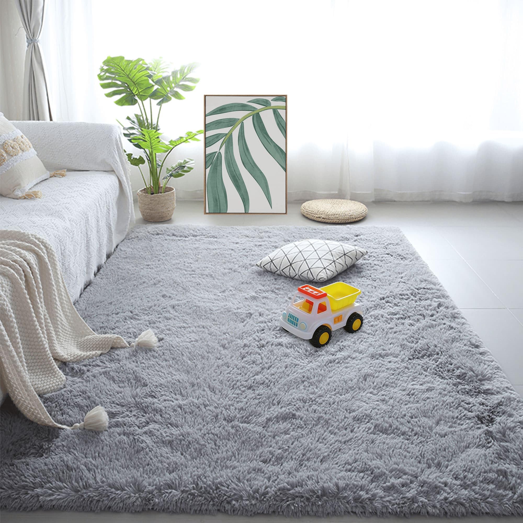 Tapis chambre moderne 250x290 cm chic et pelucheux