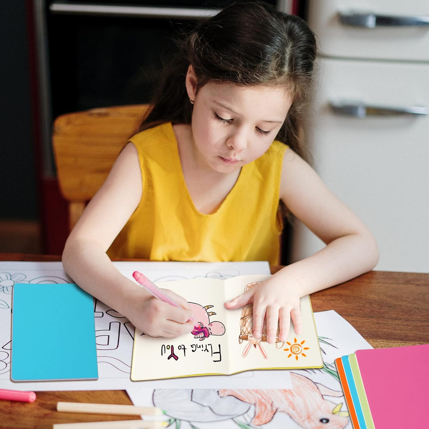 24 Pack Blank Notebook & Journal Bulk, Multi Cover, Unlined Plain Thick Paper, A5 Size, 5.5x8.3 inch, 60 Page, Small Sketchbook Subject Note Pad Set for Women Men Kids Traveler Student Office