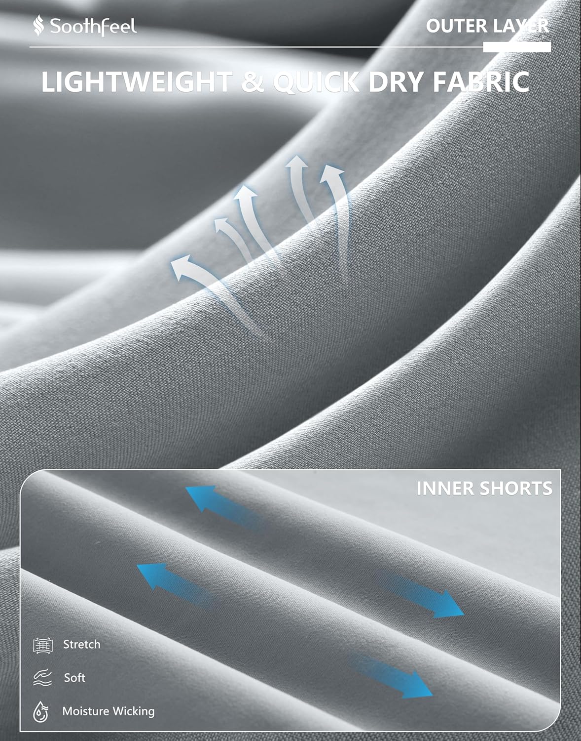 Women's 2 in 1 Running Shorts - High Waisted Lightweight Athletic Workout Gym Yoga Shorts Spandex Liner with Pockets - Image 7