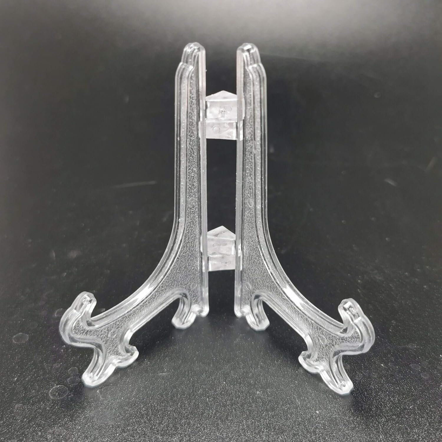 3" Clear Plastic Plate Holders Agate Slice Display Stand - (Color: 100pcs)