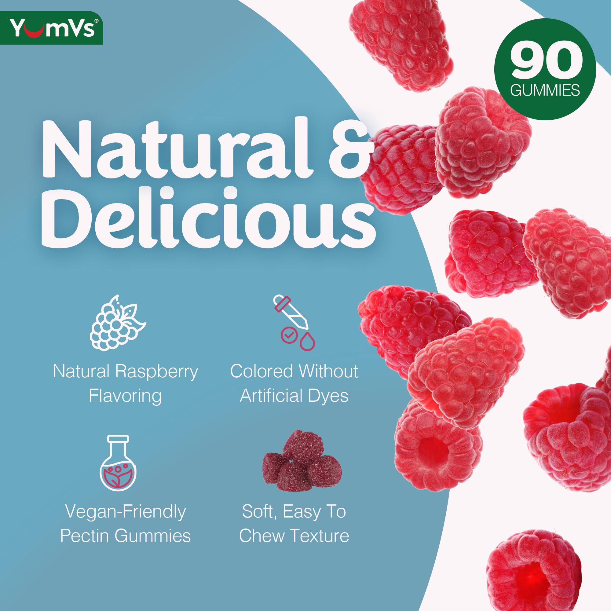 YUM-V'S Magnesium Citrate Gummies 900 mg, Raspberry (90 Count) — Amazon image 5