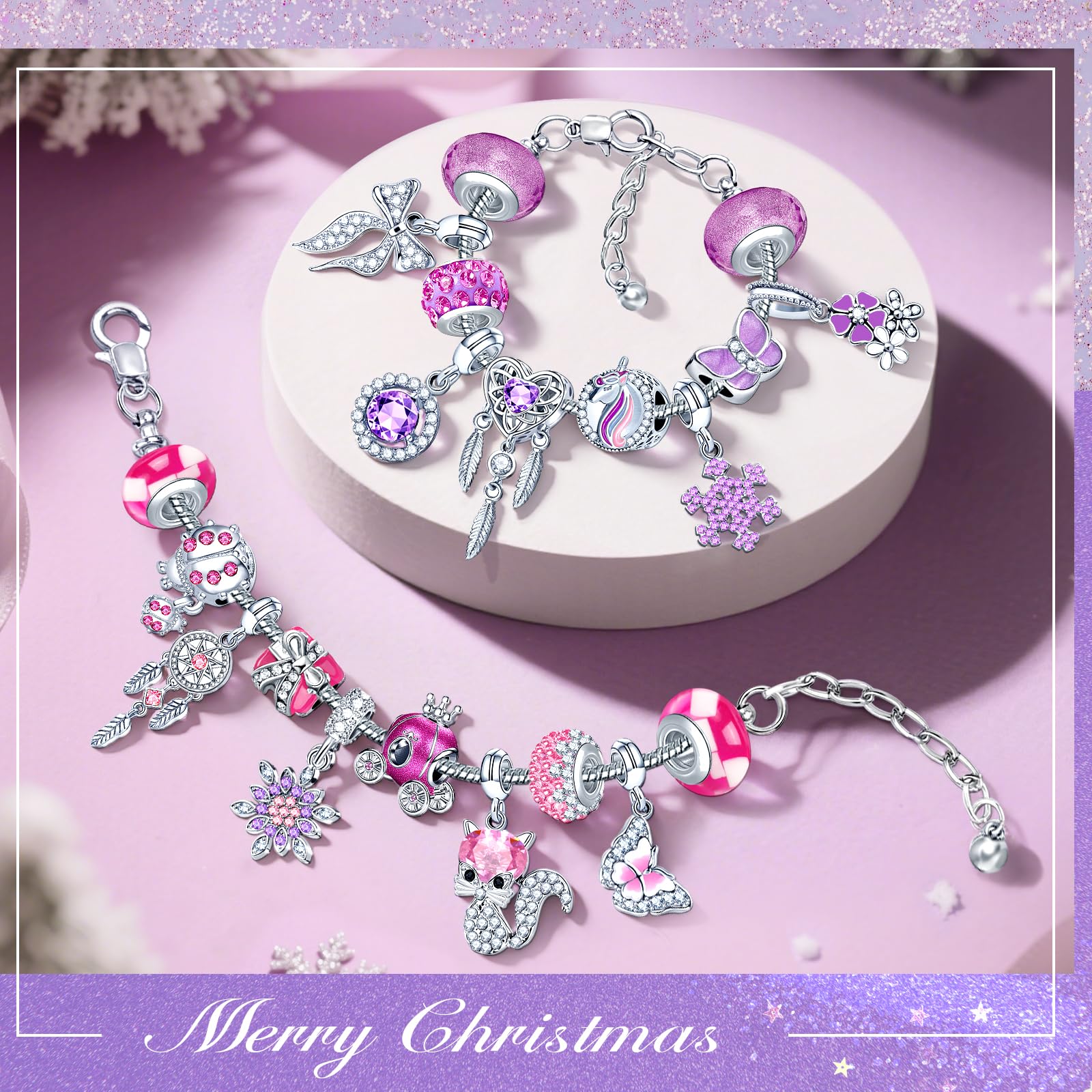 Calendrier De L'Avent 2025 IZoeL – Bijoux Enfants Fille : Bracelets Et Colliers à Monter, Licorne Et Noël, Dès 4 Ans