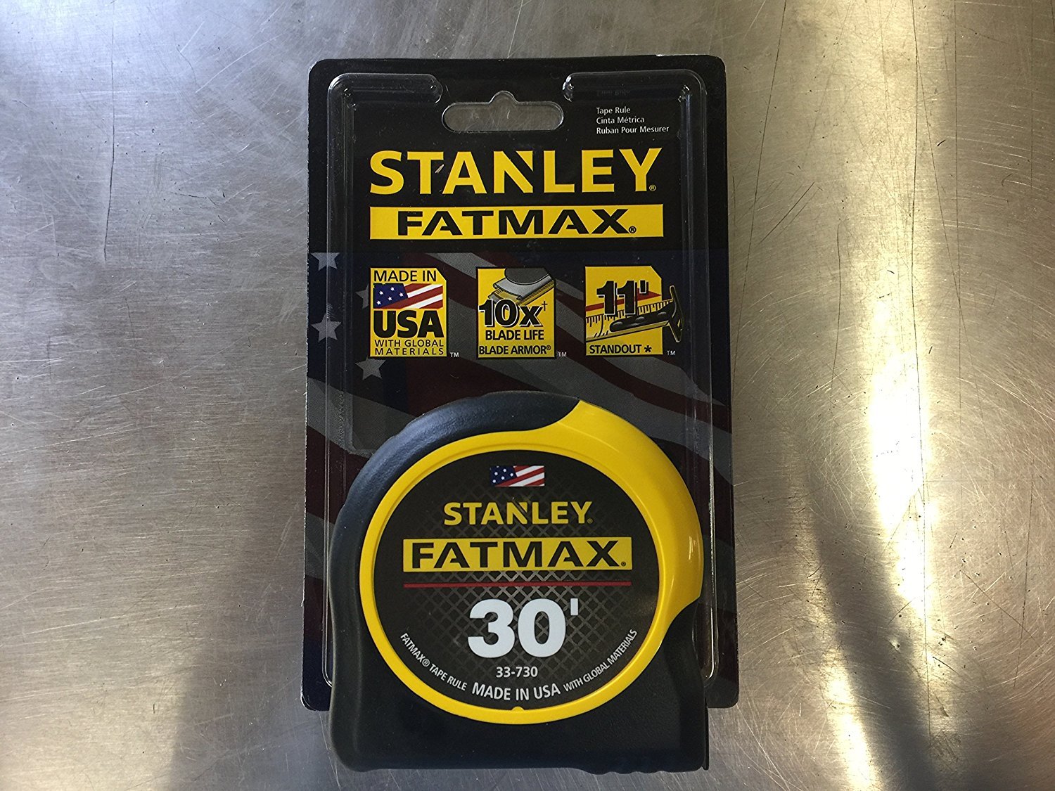 Stanley Hand Tools 33-730 FatMax cinta métrica de 1-1/4 pulgadas x 30 pies